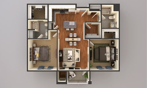 2 bedroom floor plan